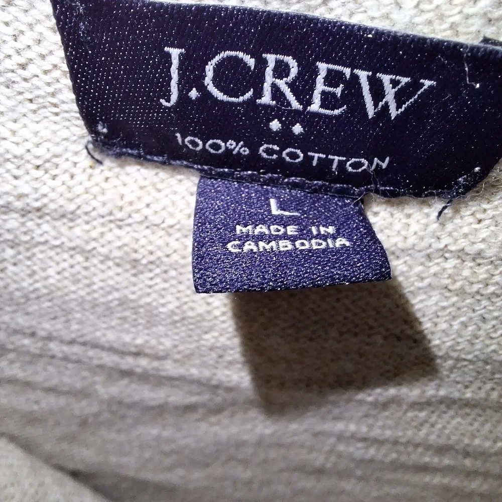 A J.Crew 100% cotton turtleneck sweater in a men's size large. EUC.